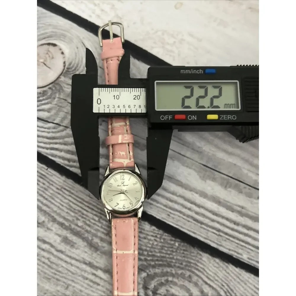 Charles Raymond Silver Tone Pink Band Women’s Quartz Watch